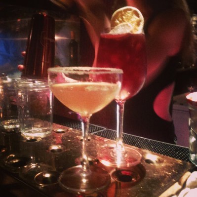 L-R: Grand Sidecar; Cold Claret Punch