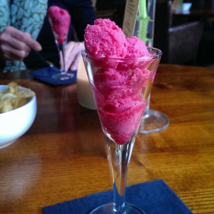 Black Vanilla cocktail sorbet gelato